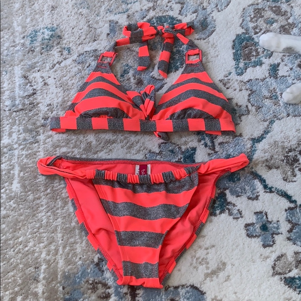 Metallic Striped Bikini